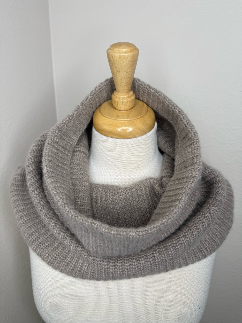Naked Cashmere Neck Warmer Snood Greige 100% Cashmere One Size